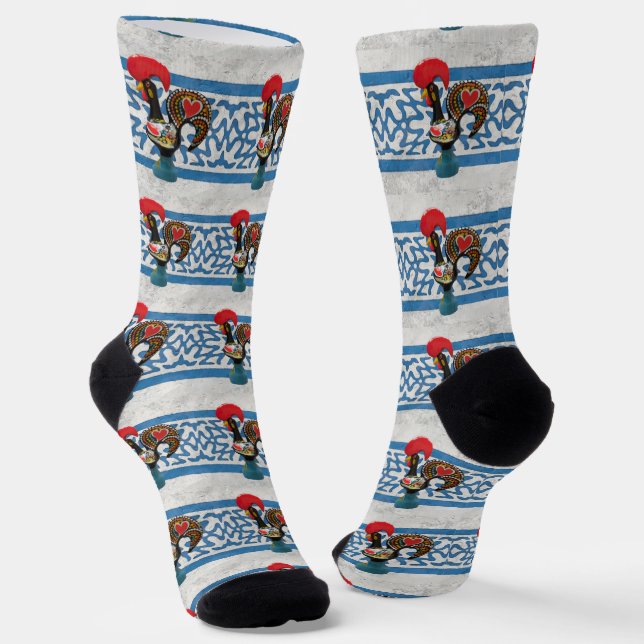 Galo de Barcelos, Portugal Socks (Angled)