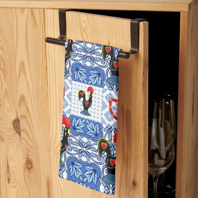 Galo de Barcelos, Portugal Tea Towel (Thirds Fold)