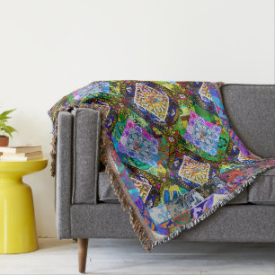 Galo de Barcelos, Portugal Throw Blanket