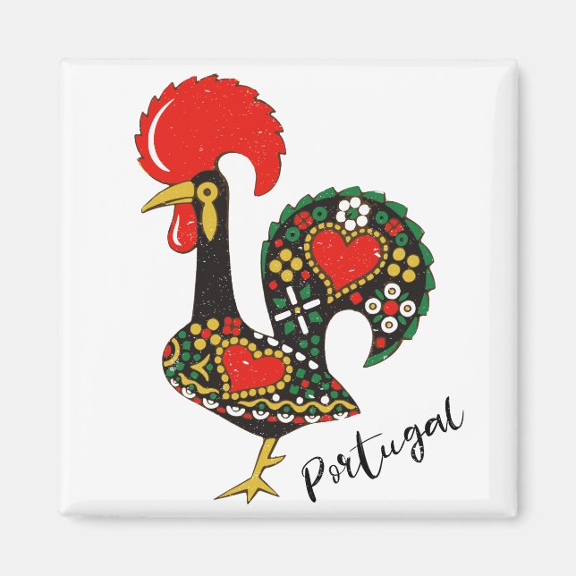 Galo de Barcelos Portuguese Rooster Magnet (Front)