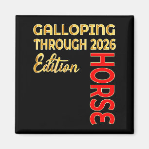 Galopping Happy New Year Of The Horse 2026 Magnet