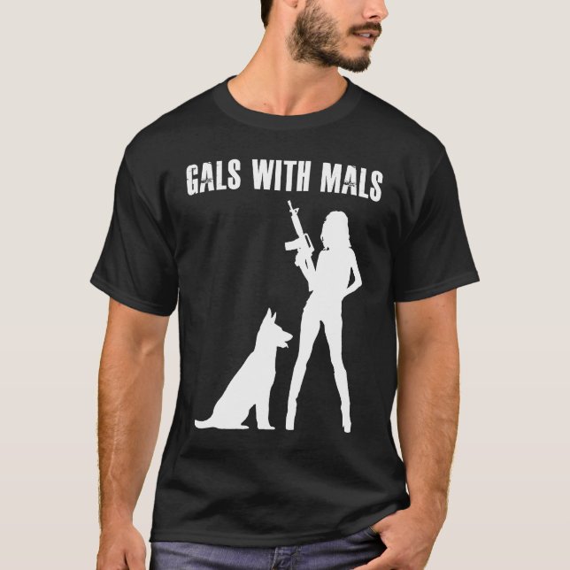 Gals With Mals  Belgian Malinois   For Women T-Shirt (Front)
