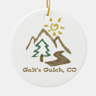 Galt's Gulch Colorado Atlas Shrugged Tree Ornament