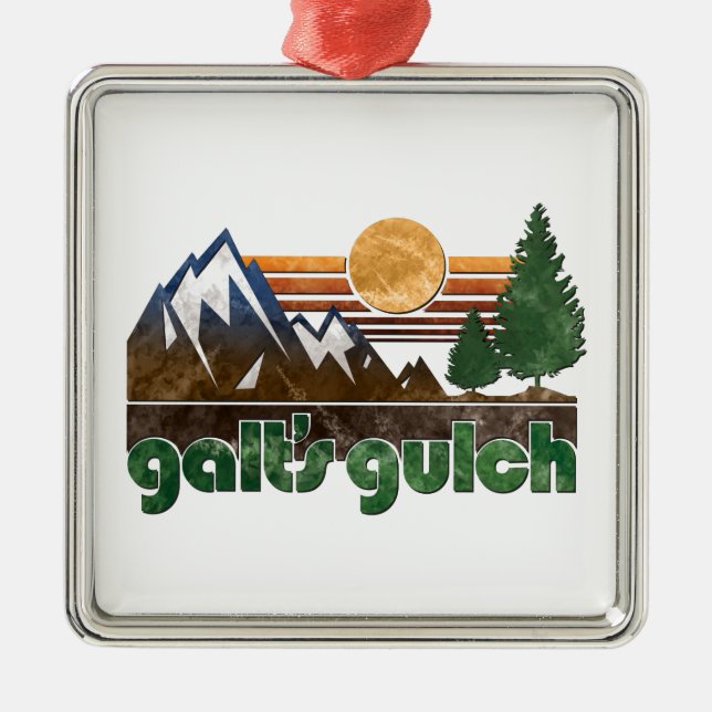 Galt's Gulch Colorado Atlas Shrugged Tree Ornament (Front)