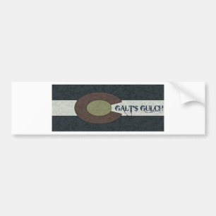 Galt's Gulch - Red White and Blue Combo Design Bumper Sticker