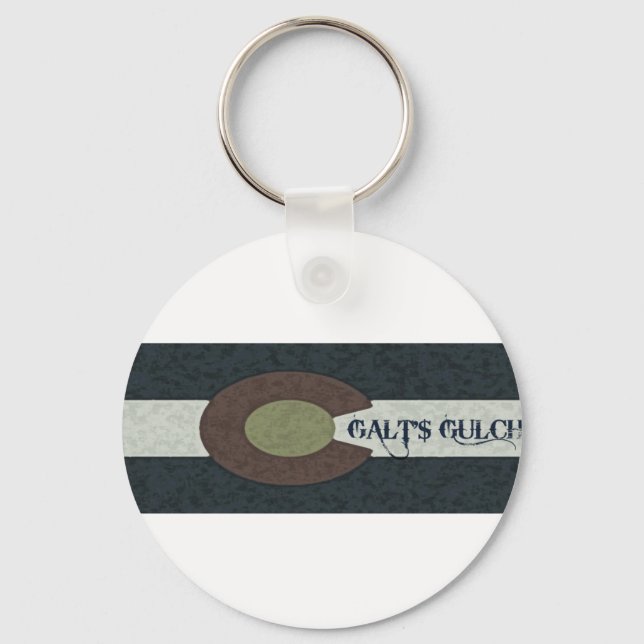 Galt's Gulch - Red White and Blue Combo Design Key Ring (Front)