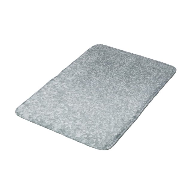 Galvanised metal look bath mat (Angled)