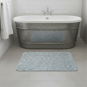 Galvanised metal look bath mat