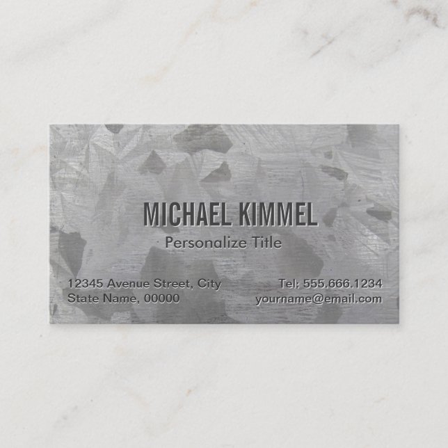 Galvanised Metal Look Business Card (Front)