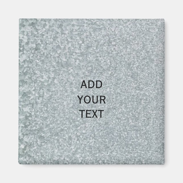 Galvanised metal look magnet (Front)