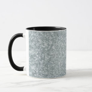 Galvanised metal look mug