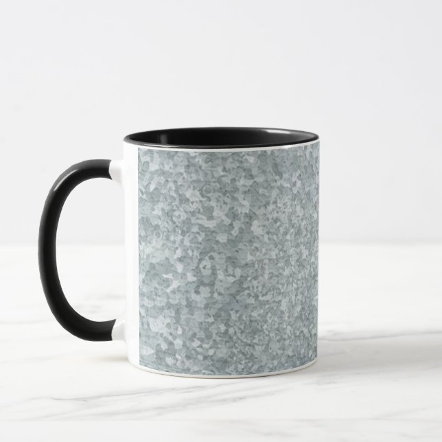 Galvanised metal look mug (Left)