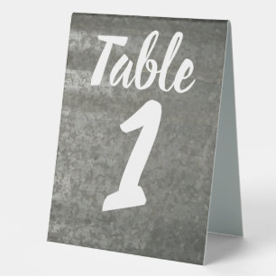 Galvanised Sheet Metal Table Number