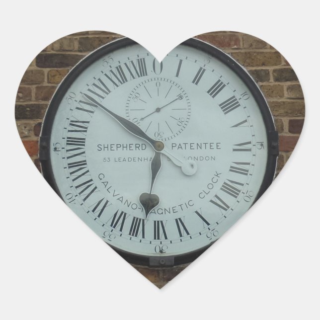 Galvanomagnetic Clock Heart Sticker (Front)