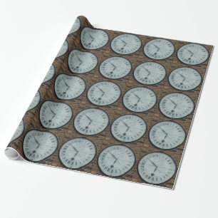 Galvanomagnetic Clock Wrapping Paper