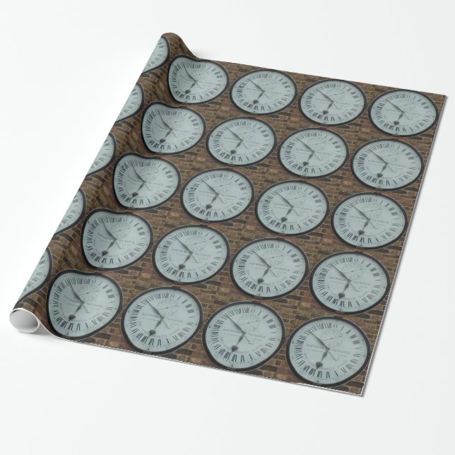 Galvanomagnetic Clock Wrapping Paper (Unrolled)