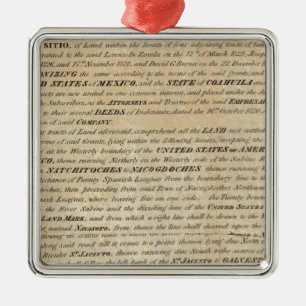 Galveston Bay and Texas Land Company Metal Tree Decoration