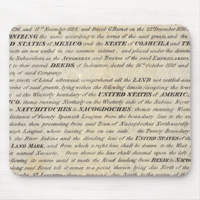 Galveston Bay and Texas Land Company Mouse Mat (Front)