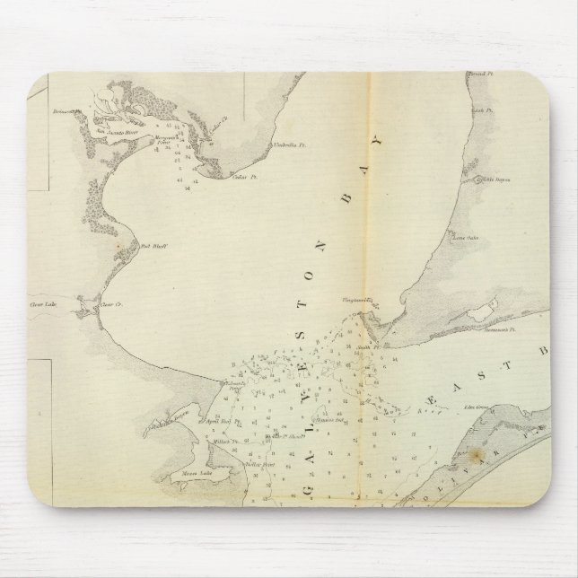 Galveston Bay, Texas Mouse Mat (Front)