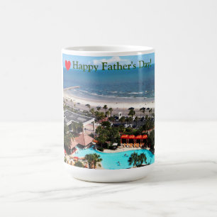 Galveston Beach "Happy Father's Day" Coffee Mug