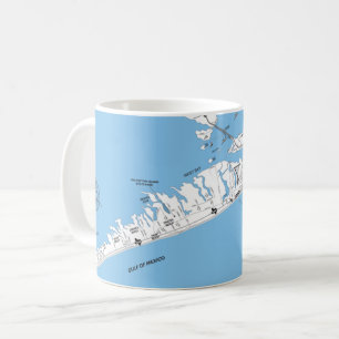 Galveston Beach Map Mug