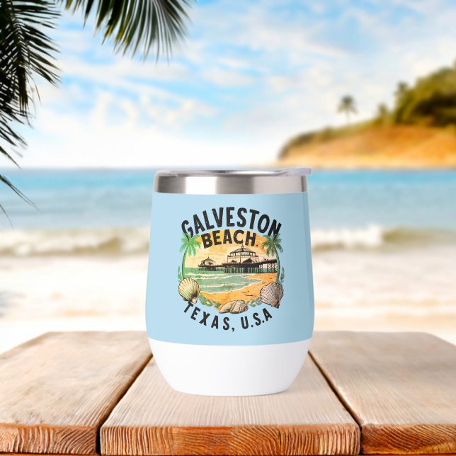Galveston Beach Retro Vignette (Beach)