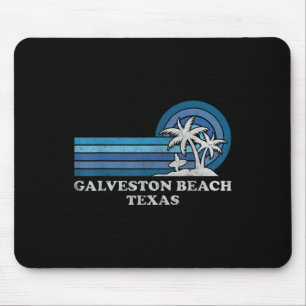 Galveston Beach Texas Family Summer Vacation Vinta Mouse Mat
