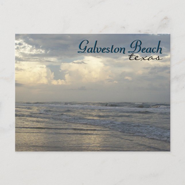 Galveston Beach Texas Travel Postcard (Front)