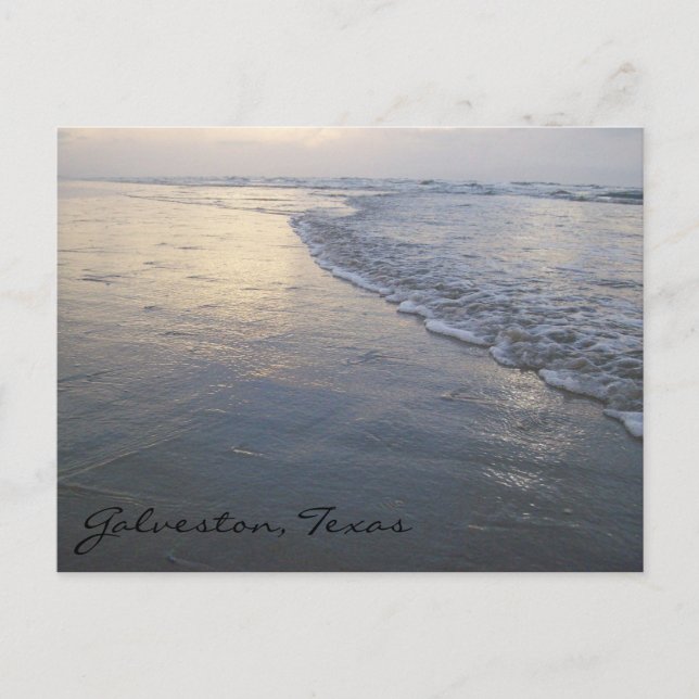 Galveston Beach Texas Travel Postcard (Front)