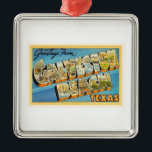 Galveston Beach Texas TX Vintage Travel Souvenir Metal Tree Decoration<br><div class="desc">Galveston Beach,  Texas TX

A nostalgic,  vintage travel souvenir postcard image,  an authentic retro design. Greetings from the American Travelogue Virtual Touring Company!</div>