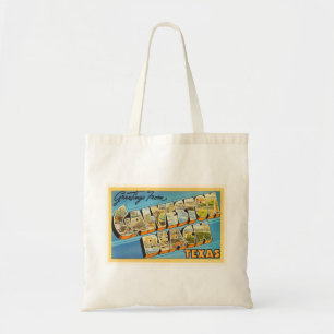 Galveston Beach Texas TX Vintage Travel Souvenir Tote Bag