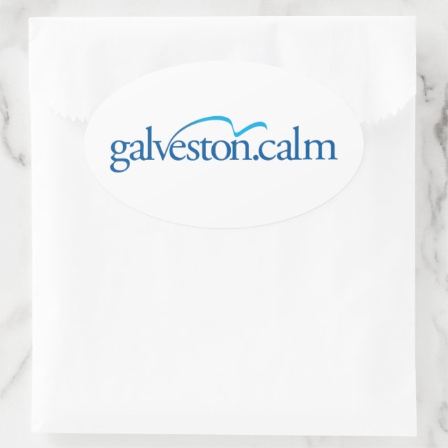 Galveston.calm: Galveston Island, Texas Oval Sticker (Bag)