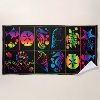 Galveston Colourful Beach Towel Design