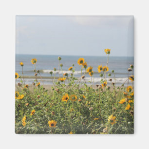 Galveston Island Beach Flowers Magnet