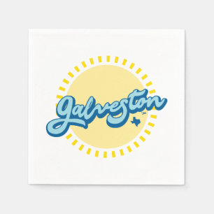 Galveston Island Texas Napkin