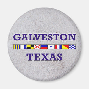 Galveston Nautical Flag - Sand Magnet