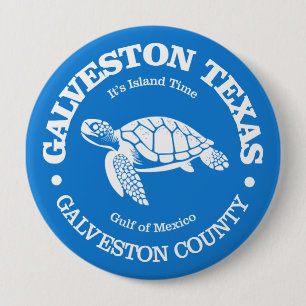 Galveston (sea turtle) 10 cm round badge
