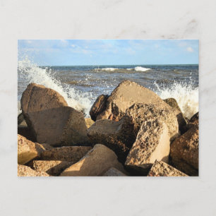 Galveston Sea Wall Postcard