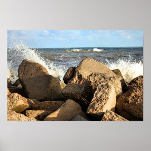 Galveston Seawall Poster