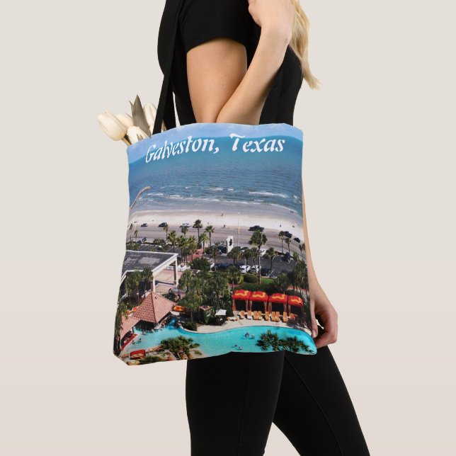 Galveston, Texas All-Over-Print Tote Bag (Close Up)