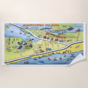 Galveston Texas Beach Towel
