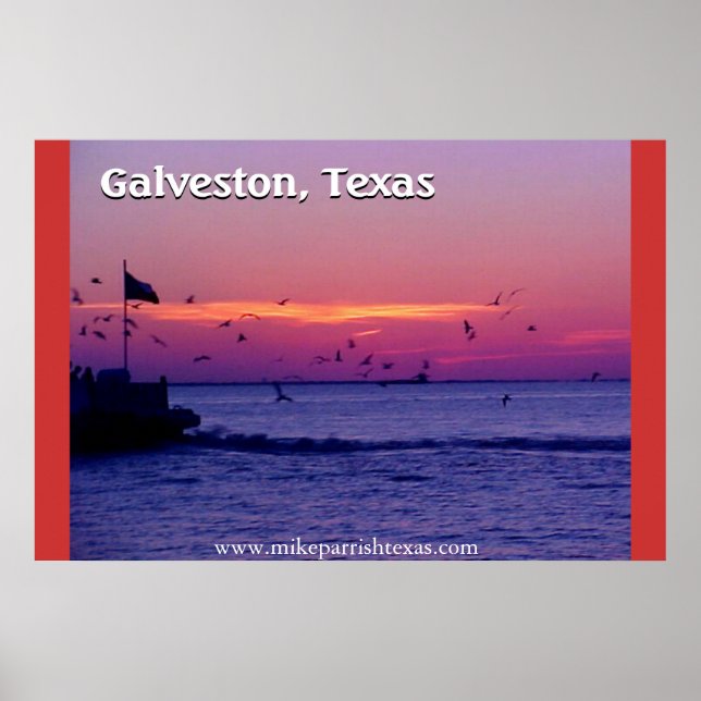 Galveston Texas Ferry Crossing Poster (Front)