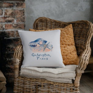 Galveston Texas Seashells Cushion