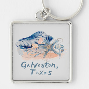 Galveston Texas Seashells Key Ring