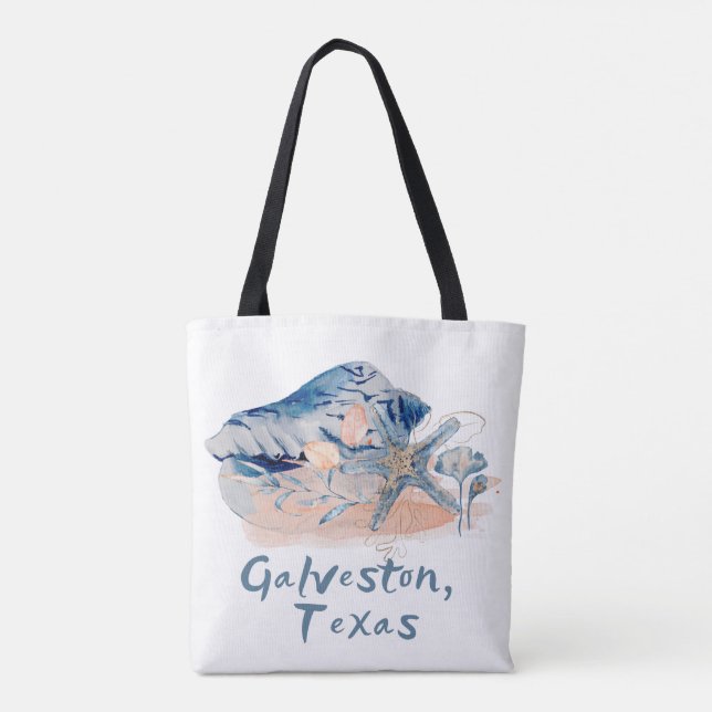 Galveston Texas Seashells  Tote Bag (Back)