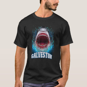 Galveston Texas Vacation Great White Shark Beach T T-Shirt