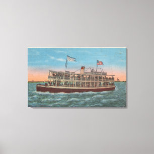 Galveston, TX - View of the Galvez Canvas Print