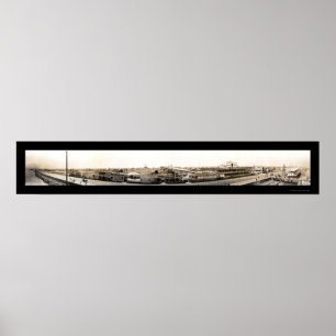 Galveston Waterfront Photo 1909 Poster