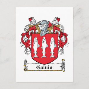 Galvin Family Crest Postcard