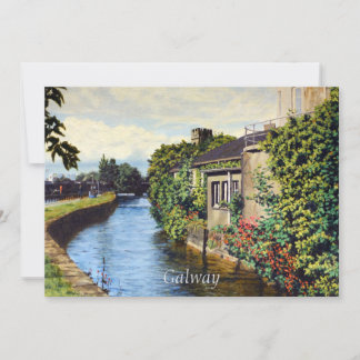 Galway City Ireland Scenic Canal View Card